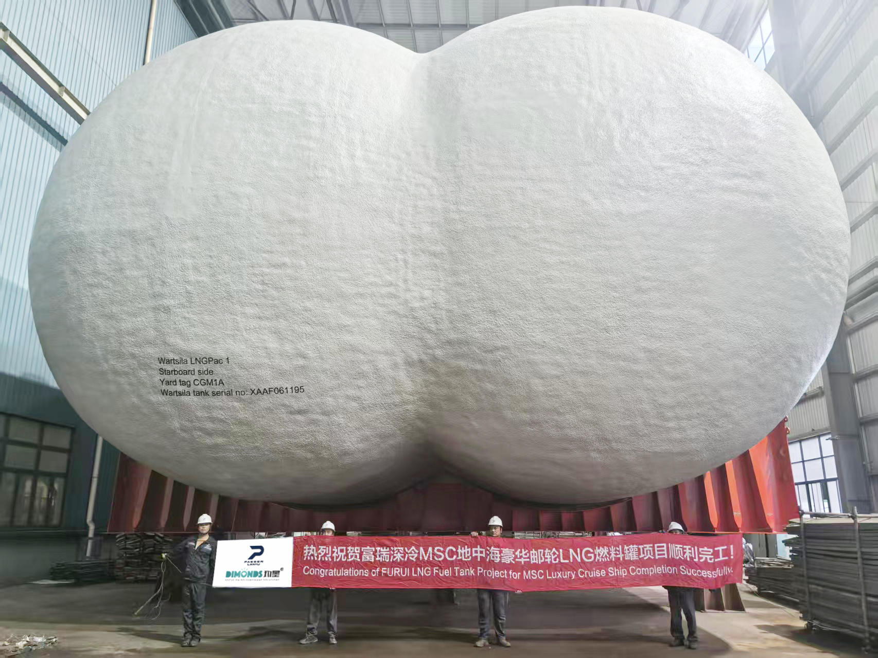 DIMONDS® S1804 Powers Successful Completion of Mediterranean Luxury Cruise LNG Fuel Tank Project, Demonstrating Outstanding Stability and Technical Excellence